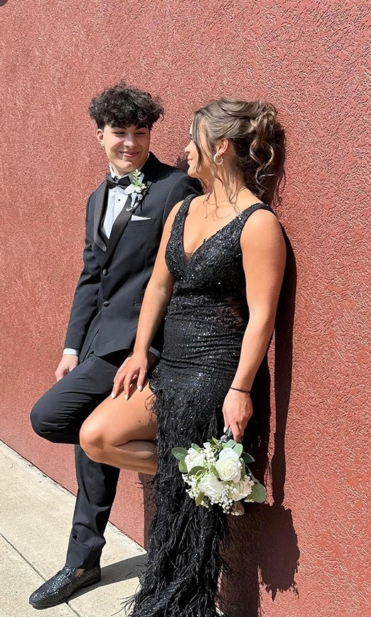 Photo of the models wearing a formal wear